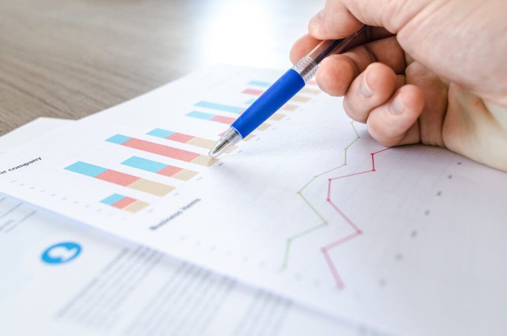 SEO analytics and search ranking on computer screen