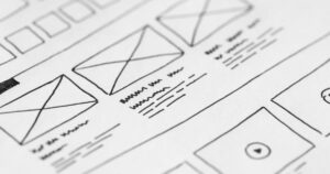 Website builder design on laptop